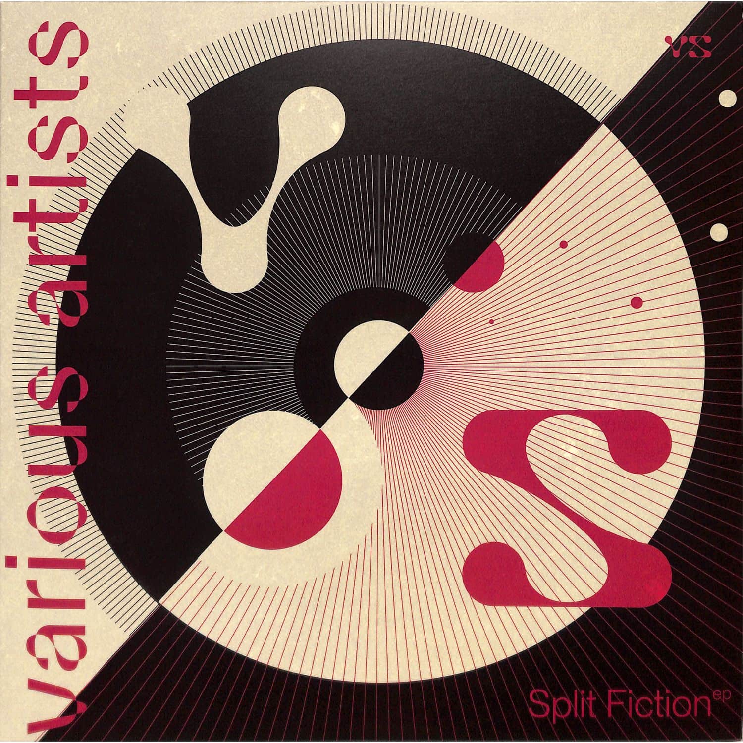 Yoyaku's Split Fiction EP vinyl record by Latent EMI Ömar featuring abstract album cover art and black vinyl disc.