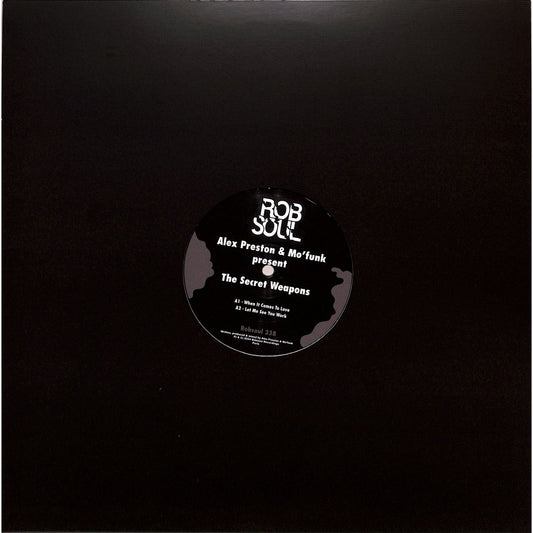 Vinyl record of "The Secret Weapons" by Alex Preston & Mo’Funk, Syncrophone label, showing the front cover artwork.