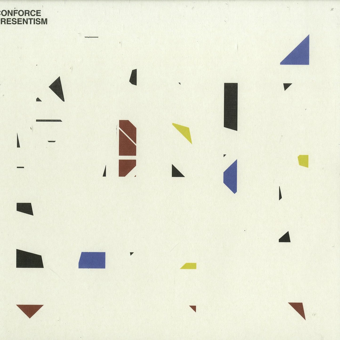 Second Hand CONFORCE Presentism vinyl record with colorful album cover artwork, front view showing the record and packaging.