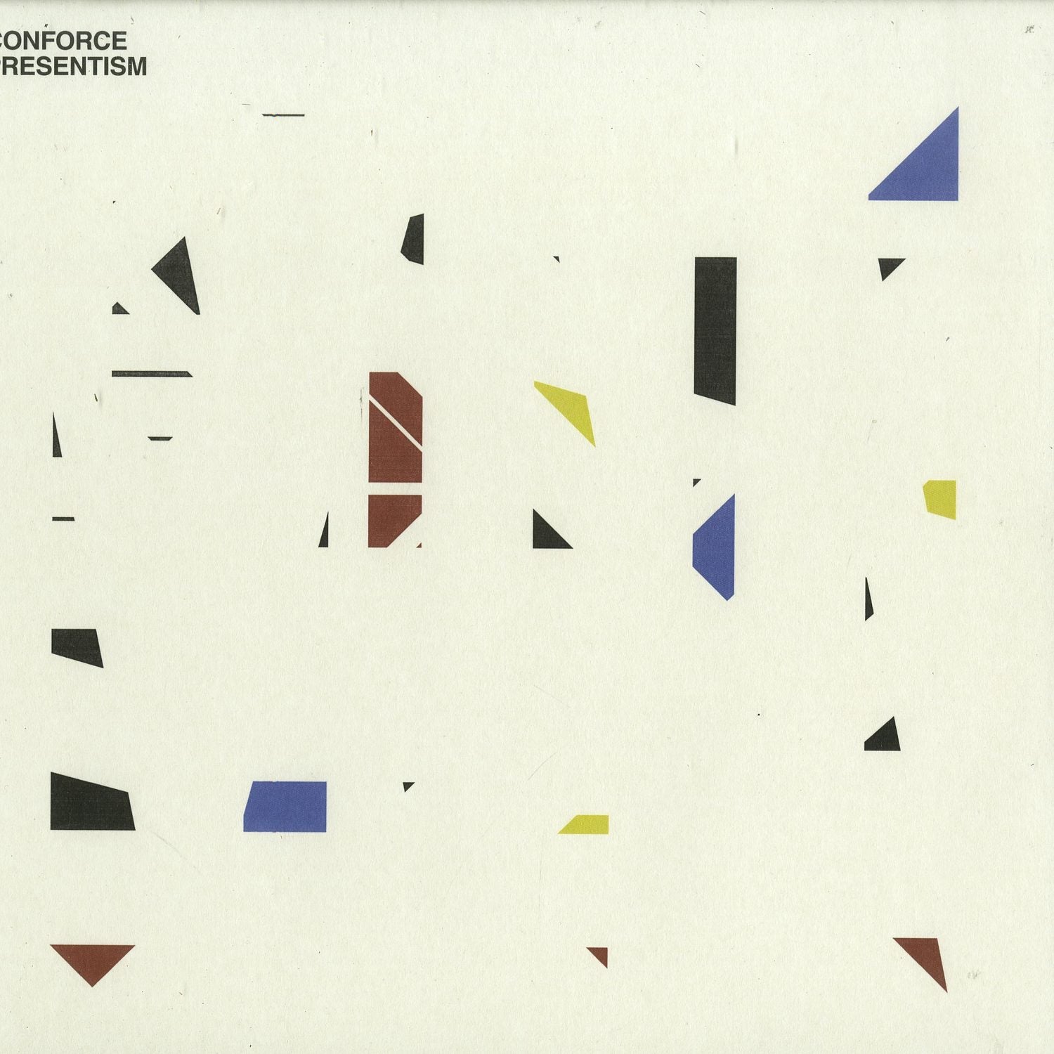 Second Hand CONFORCE Presentism vinyl record with colorful album cover artwork, front view showing the record and packaging.