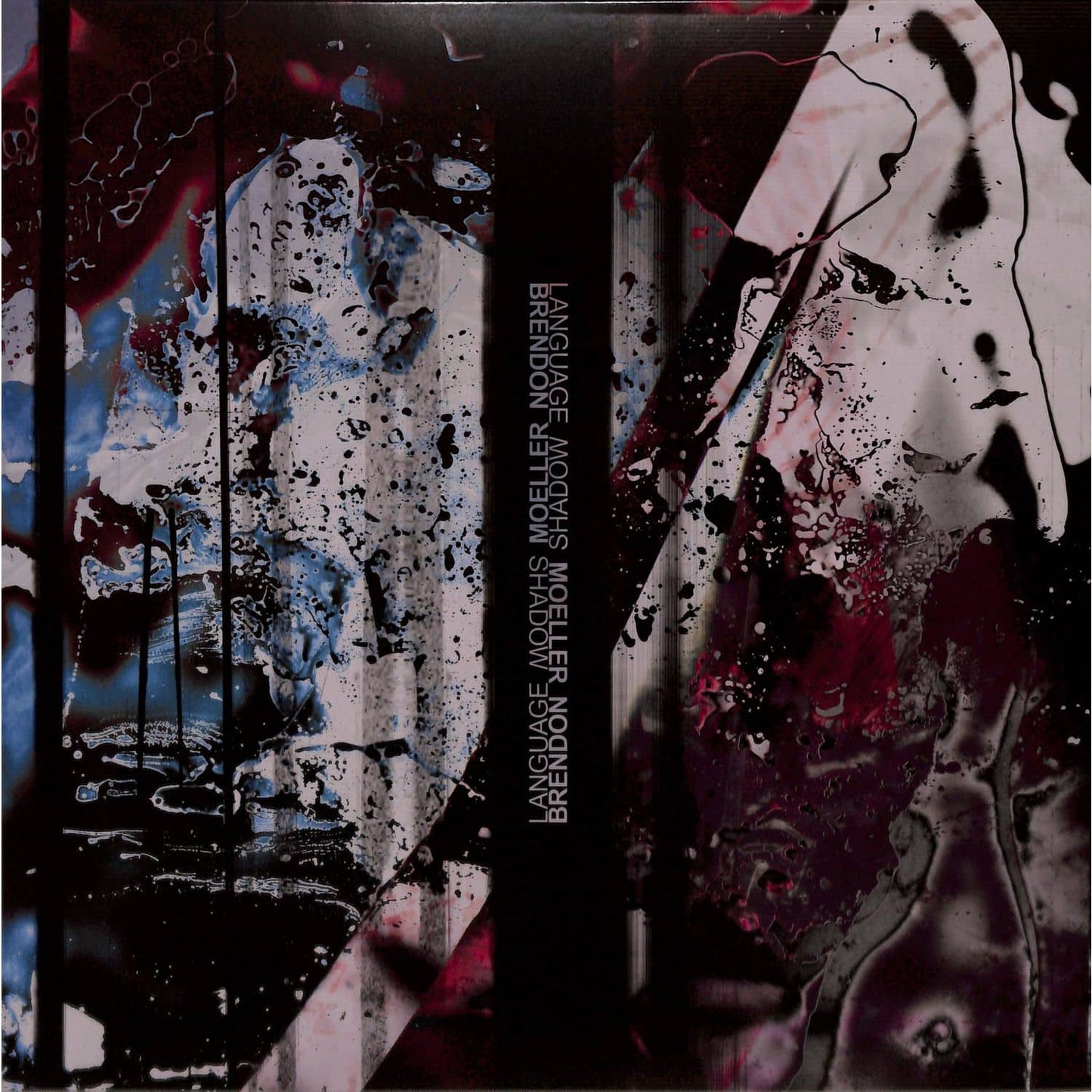 Brendon Moeller Shadow Language vinyl record by Triple Vision, showing album cover with abstract artwork and text.