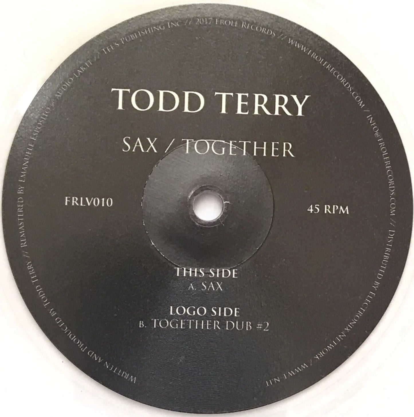 TODD TERRY – SAX / TOGETHER - Chippy Chasers Record Store