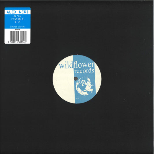 ALEX NERI Glory Ensemble EP2 vinyl record with colorful artwork and iconic label design in a close-up view.