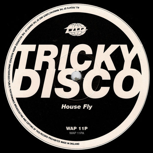 Second Hand Tricky Disco House Fly vinyl record with colorful album cover art, front view showing vibrant design and title.
