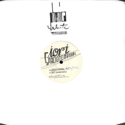Second Hand IORI Skudge Spaciotemporal vinyl record with colorful abstract design on the cover art.