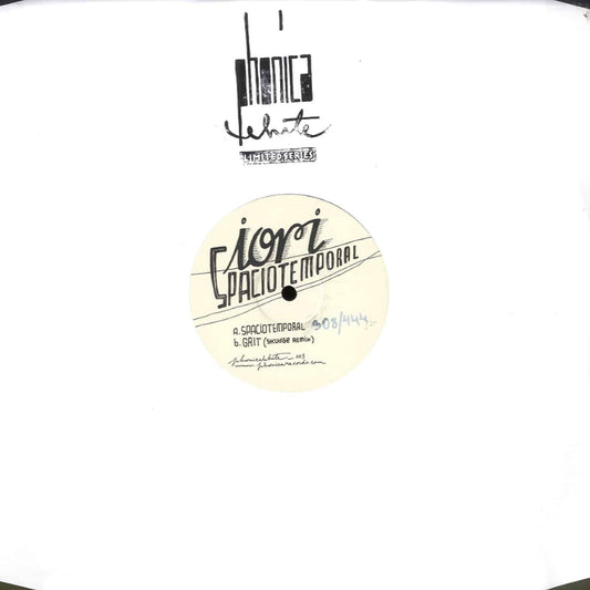 Second Hand IORI Skudge Spaciotemporal vinyl record with colorful abstract design on the cover art.