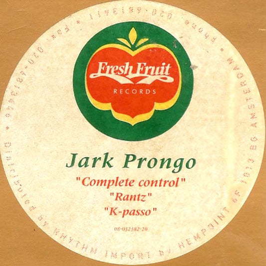 Second Hand JARK PRONGO vinyl record titled "Complete Control" with colorful abstract album cover art.