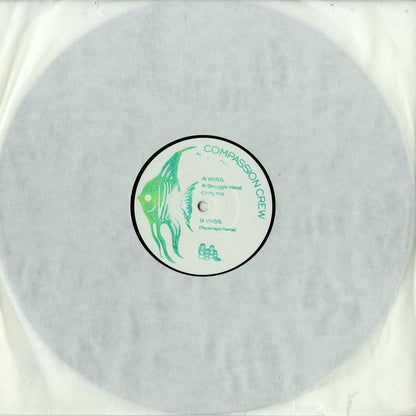 Redshape vinyl record titled "Compassion Crew" by Ohmy, featuring colorful album cover art on a second-hand vinyl disc.