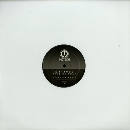 Second Hand DJ 3000 vinyl record titled "Take Me Away" with colorful album art on the front.