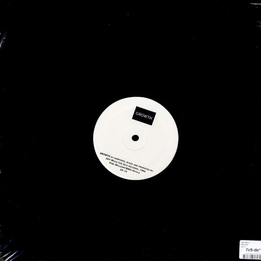 Second Hand vinyl record of Jeff Mills' "Growth" featuring the front cover artwork.