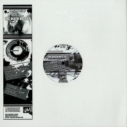 Second Hand vinyl record titled "Autopsy" featuring dolphin and distorted panda artwork from The Death Note EP.