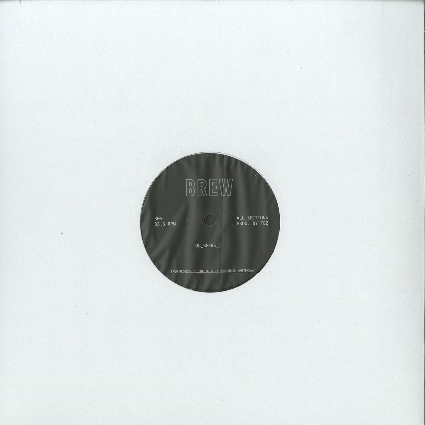 Second Hand TBZ OG_BEERS vinyl record with colorful album cover art, front view showing the record's design.