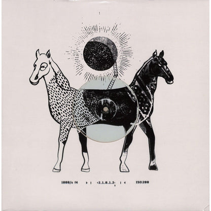 Vinyl record of "Two Faces of Time" by Andrea Ferlin, Feral, Maurizio Cascella, featuring album artwork on the front.