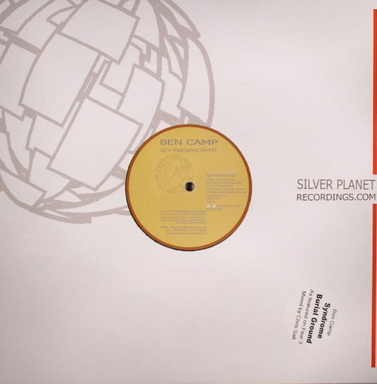 Second Hand vinyl record of BEN CAMP – SYNDROME / BURIAL GROUND, showing the front cover art with dark, abstract imagery.