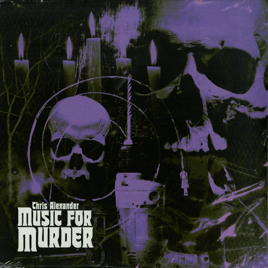 Second Hand vinyl record of Chris Alexander's "Music for Murder" with colorful album artwork on the front.