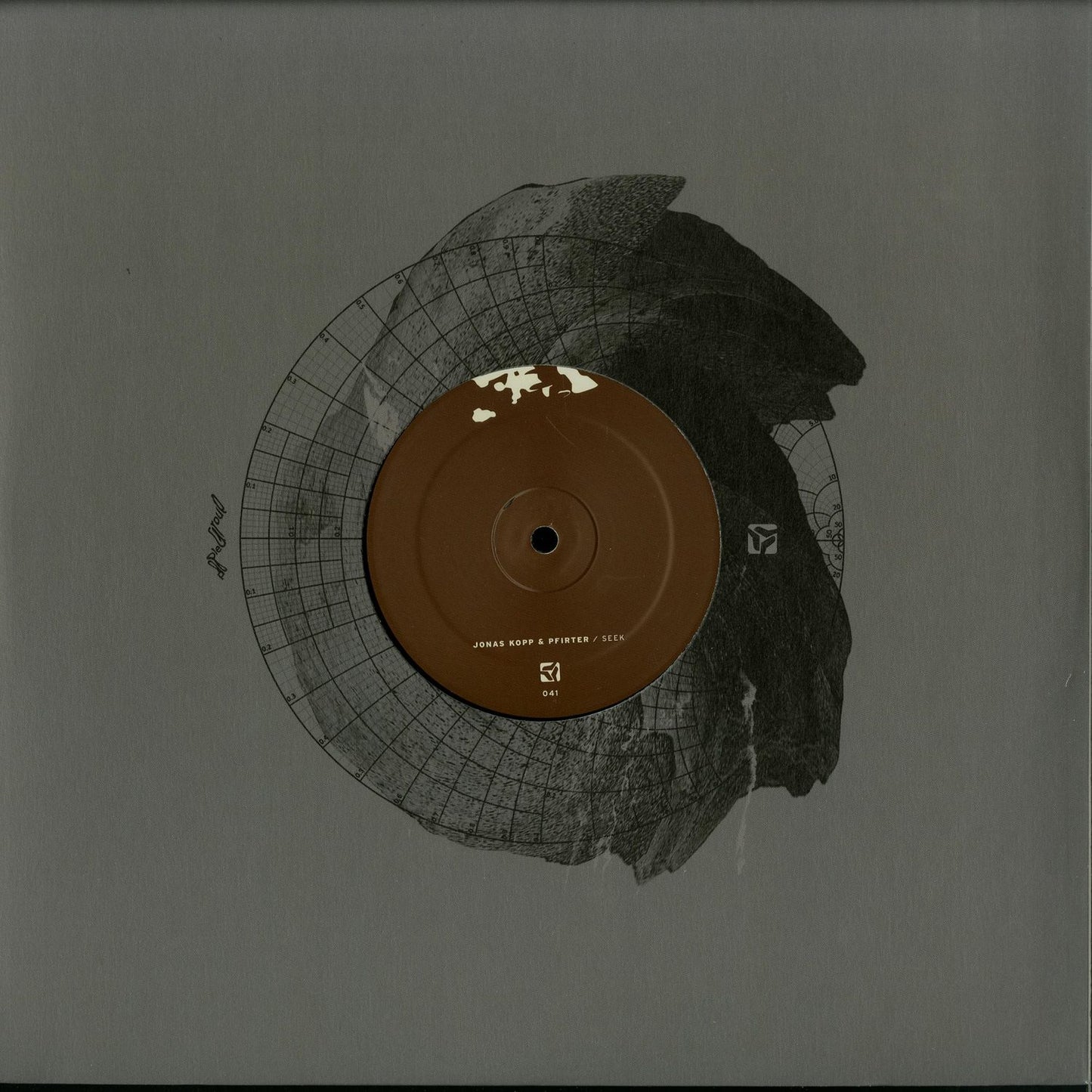 Second Hand vinyl record "Seek" by Jonas Kopp & Pfirter, front cover featuring abstract artwork and bold typography.