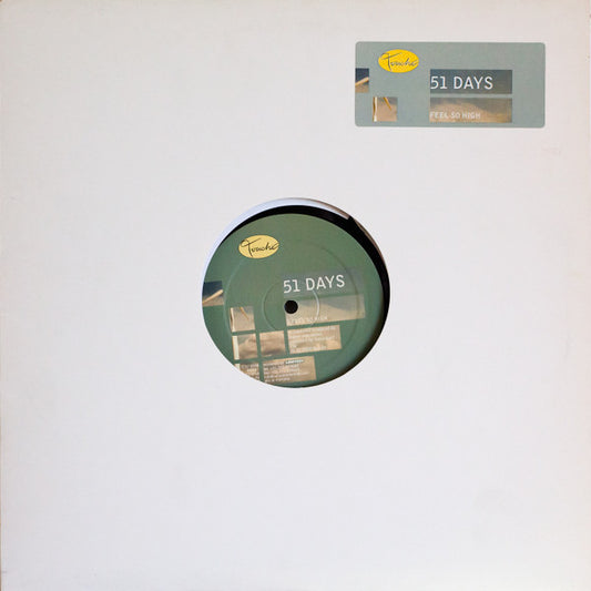 Vintage vinyl record titled "51 DAYS – FEEL SO HIGH" by Second Hand, featuring colorful album cover art.