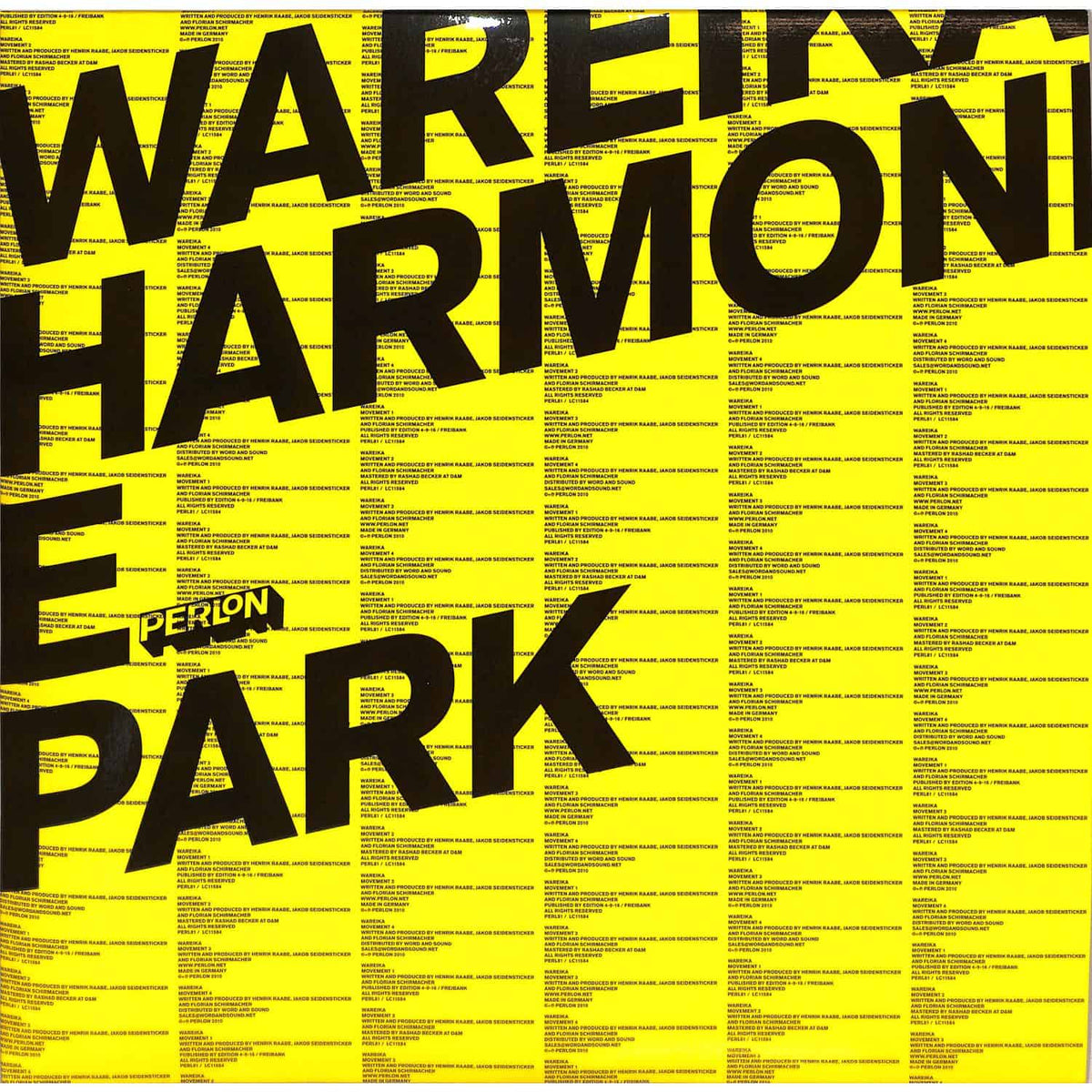 Word and Sound WAREIKA Harmonnie Park vinyl record with colorful album cover artwork, front view image.