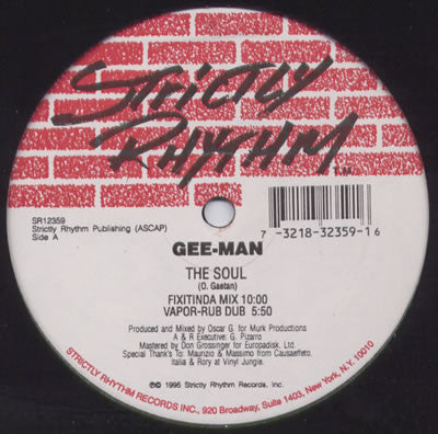 Second Hand GEE-MAN vinyl record titled "The Soul" with colorful album artwork shown in the image.