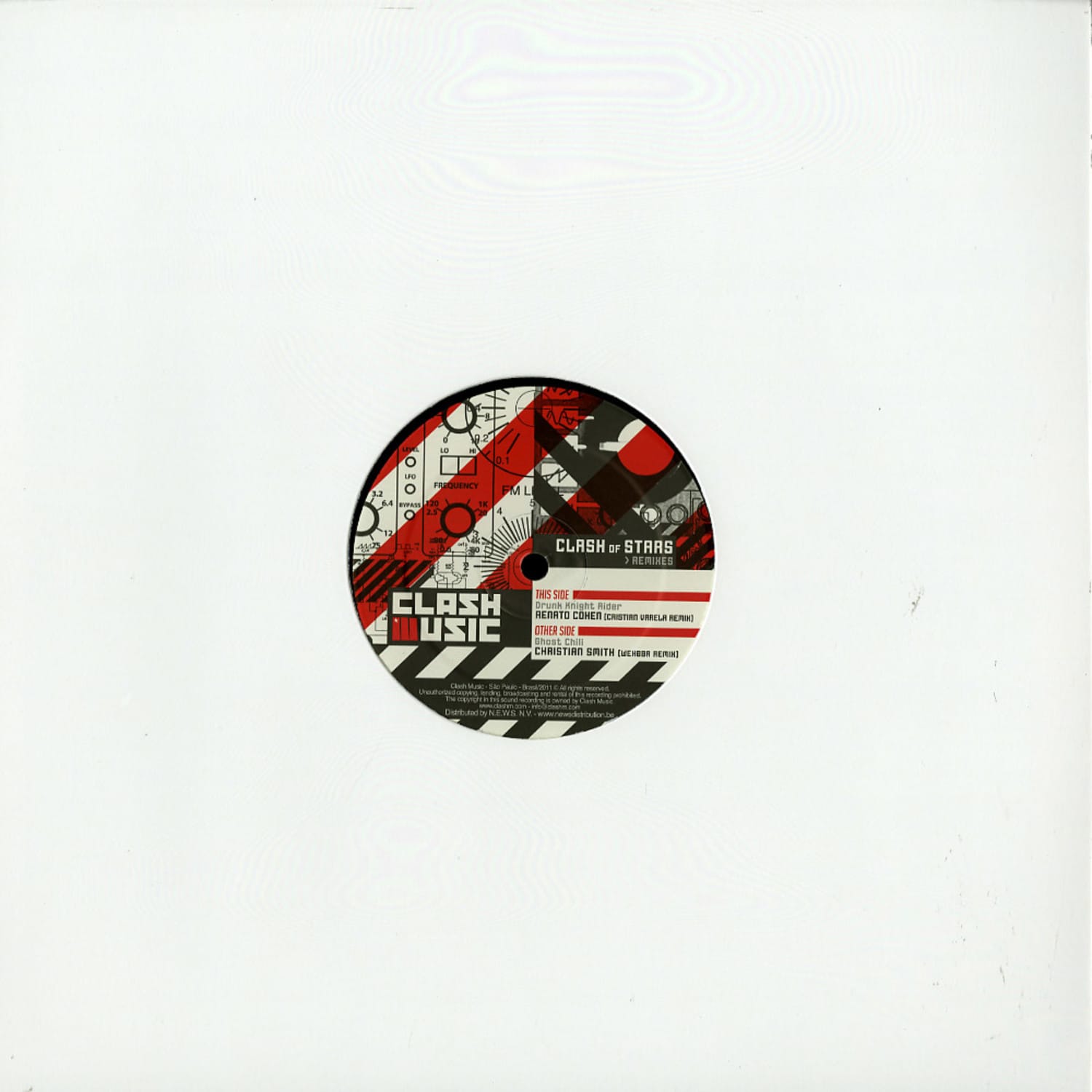 Second Hand vinyl record titled Clash of Stars #01 by Christian Smith and Renato Cohen, featuring colorful album artwork on the front.