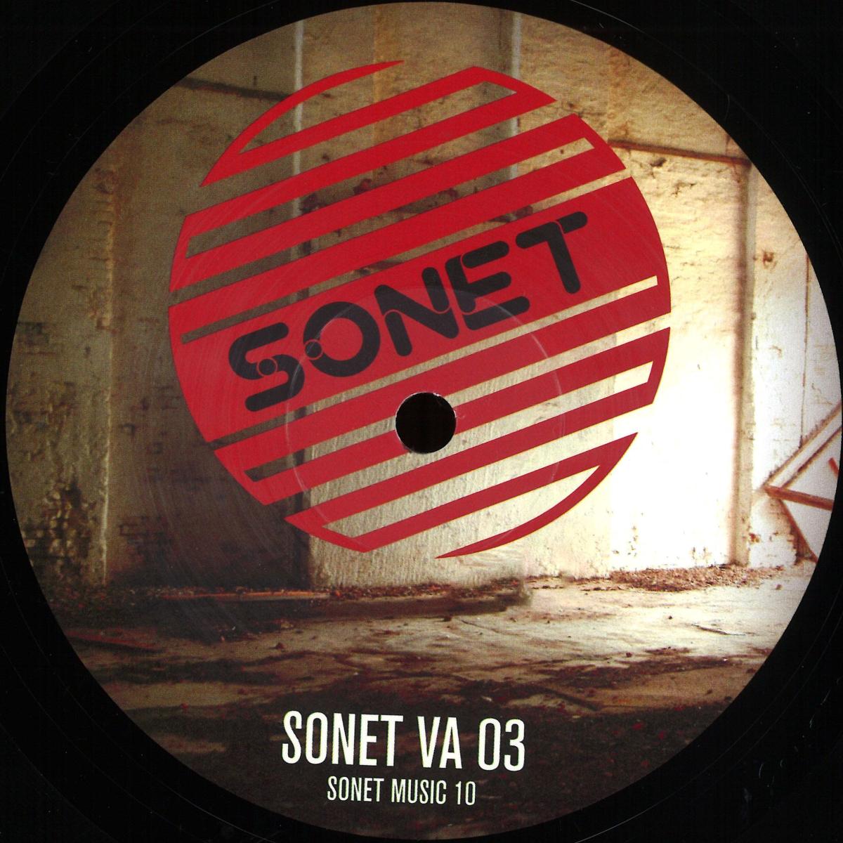 Sonet VA 03 vinyl record by Vinyl Future showing the front cover with colorful abstract artwork.