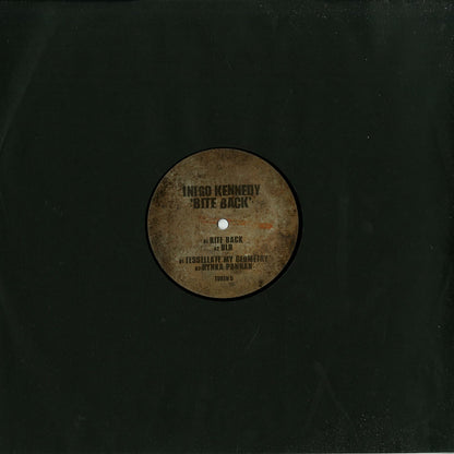 Second hand vinyl record of INIGO KENNEDY's "Bite Back" featuring the album cover with dark abstract artwork.