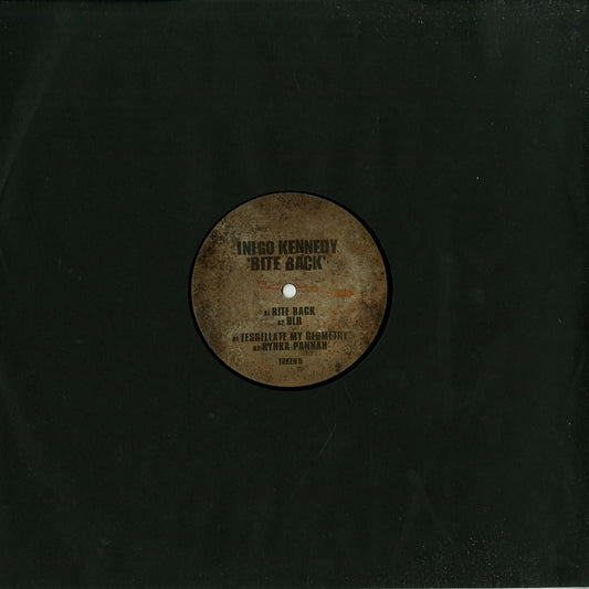 Second hand vinyl record of INIGO KENNEDY's "Bite Back" featuring the album cover with dark abstract artwork.