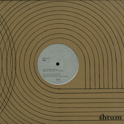 YØR SHTUM 003 vinyl record by Second Hand, showing the front cover with abstract artwork and bold typography.