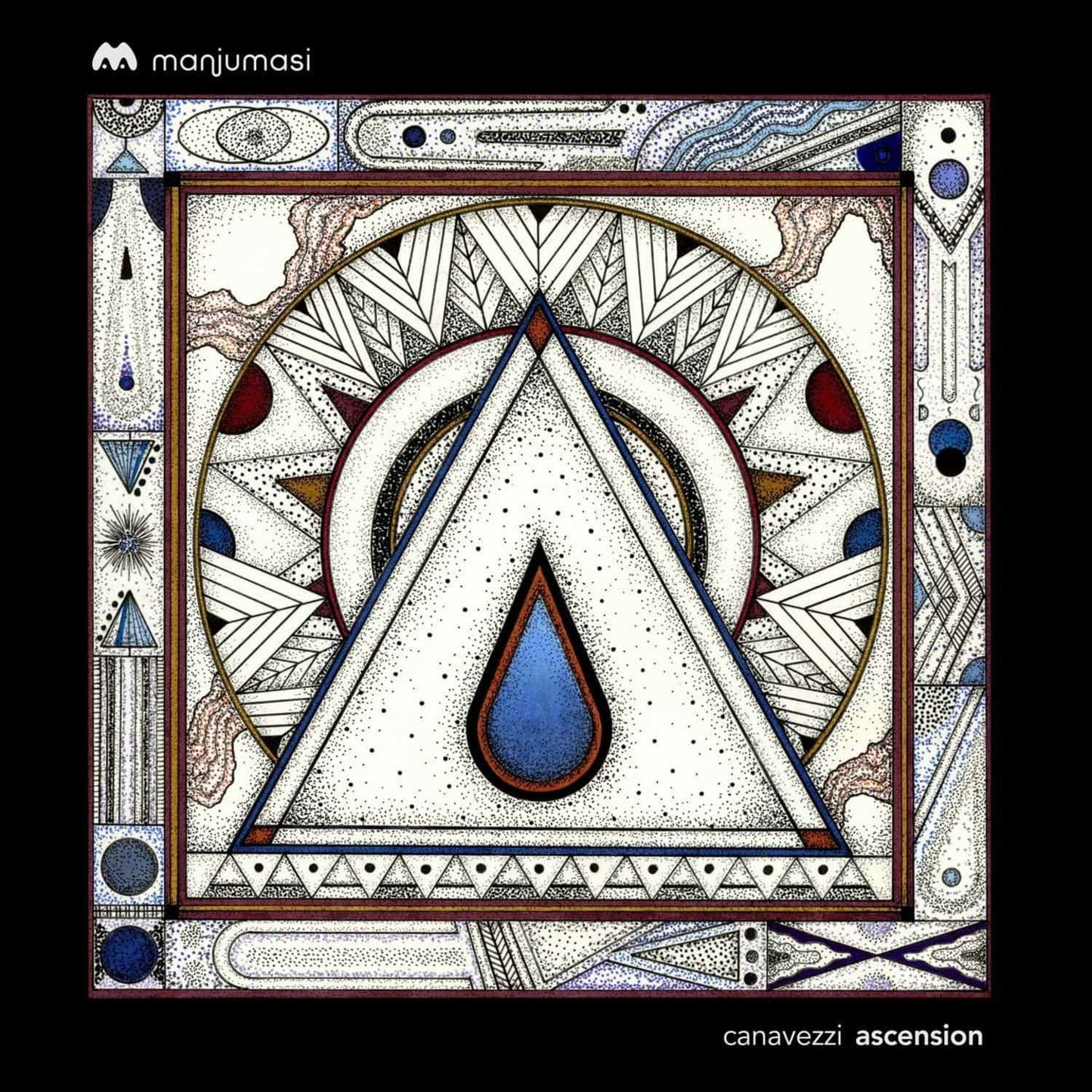 Decks Canavezzi Ascension vinyl record with colorful abstract cover art, showcasing a modern design and record label details.