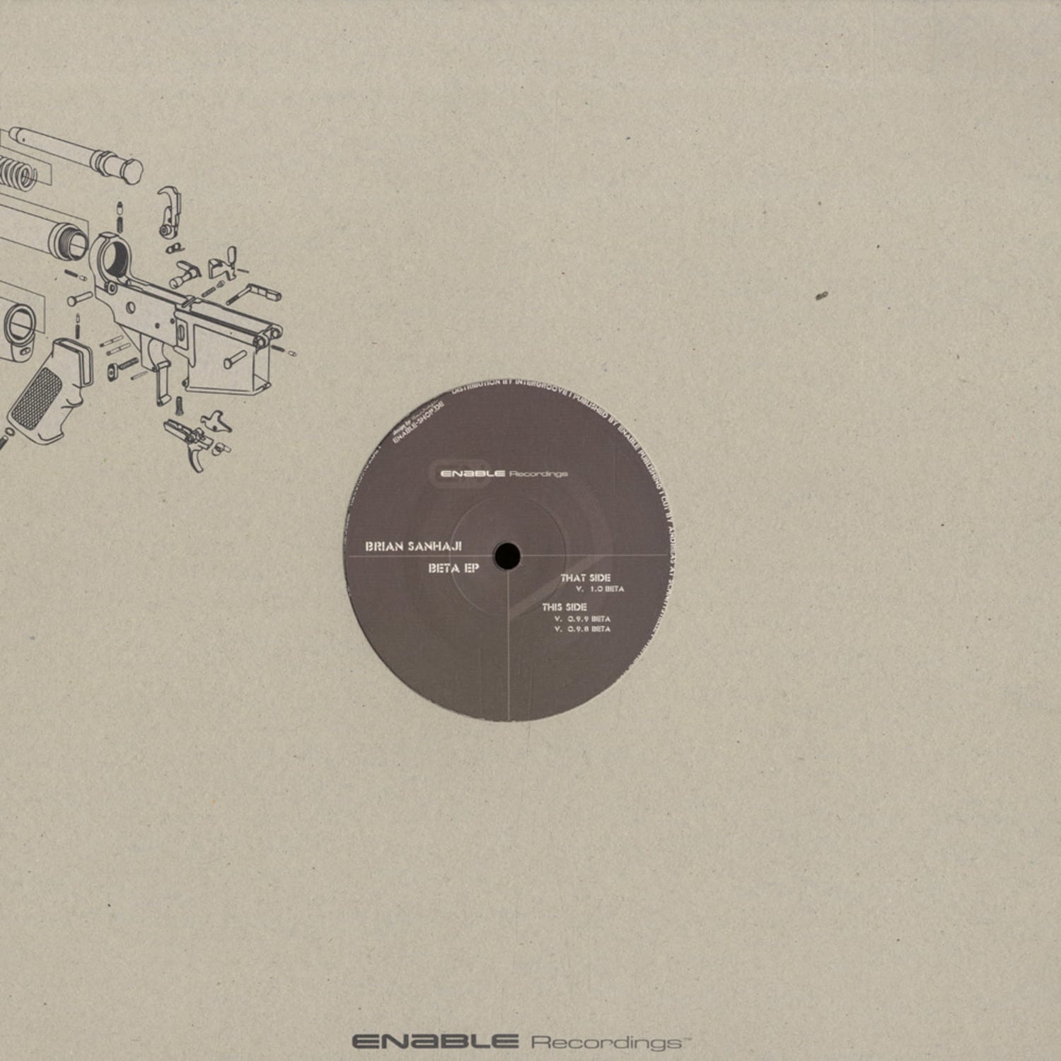 Second Hand vinyl record of BRIAN SANHAJI – BETA EP, front cover with eye-catching artwork and bold typography.