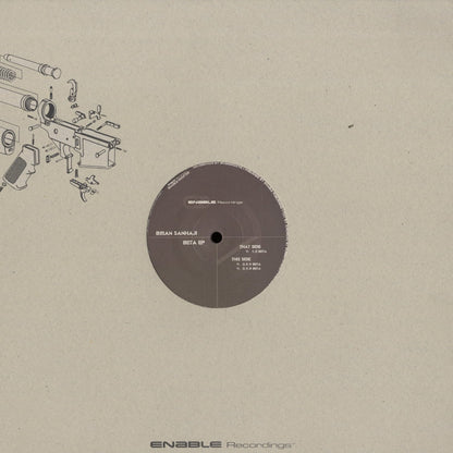 Second Hand vinyl record of BRIAN SANHAJI – BETA EP, front cover with eye-catching artwork and bold typography.