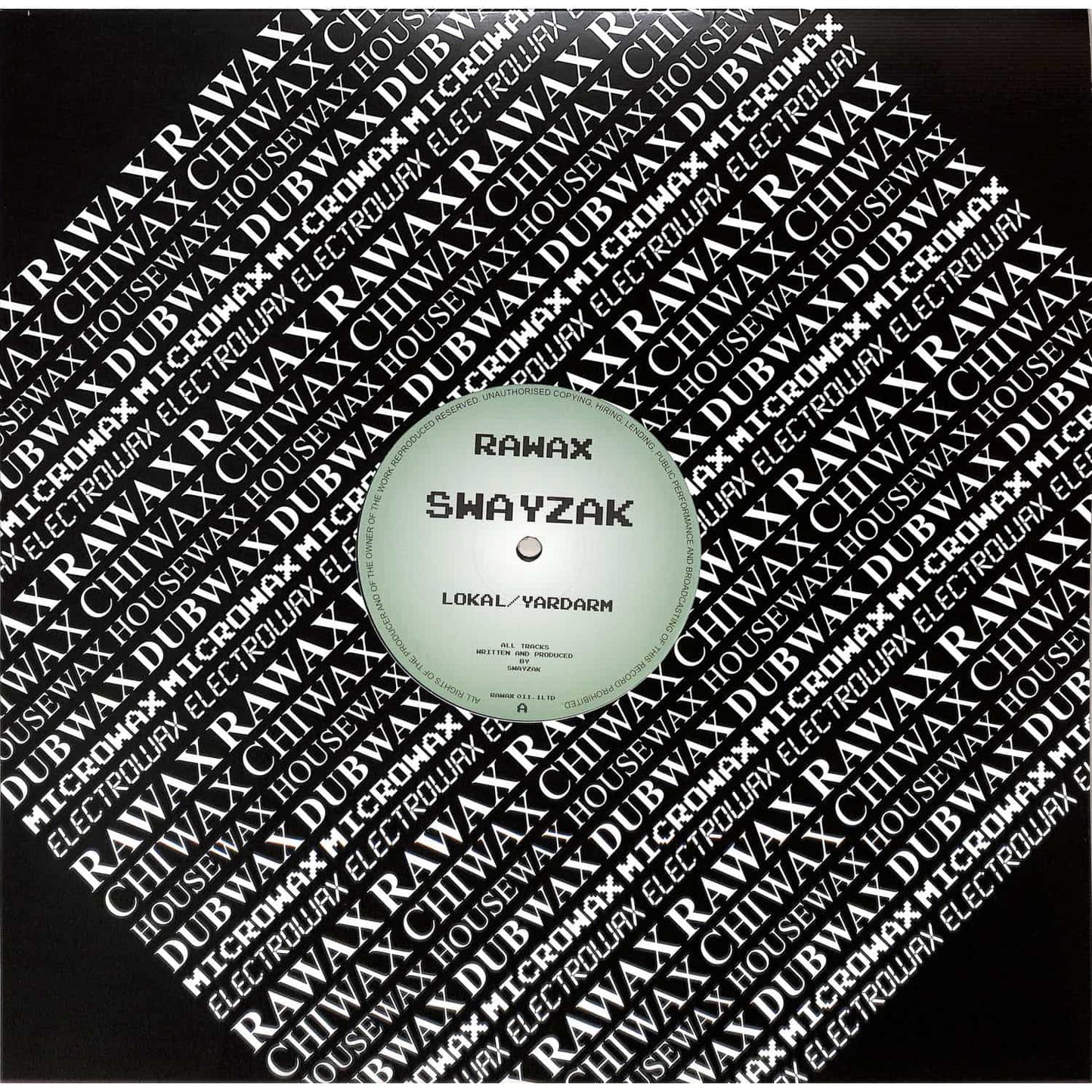 Rubadub SWAYZAK Lokal / Yardarm vinyl record with colorful abstract artwork on the cover.
