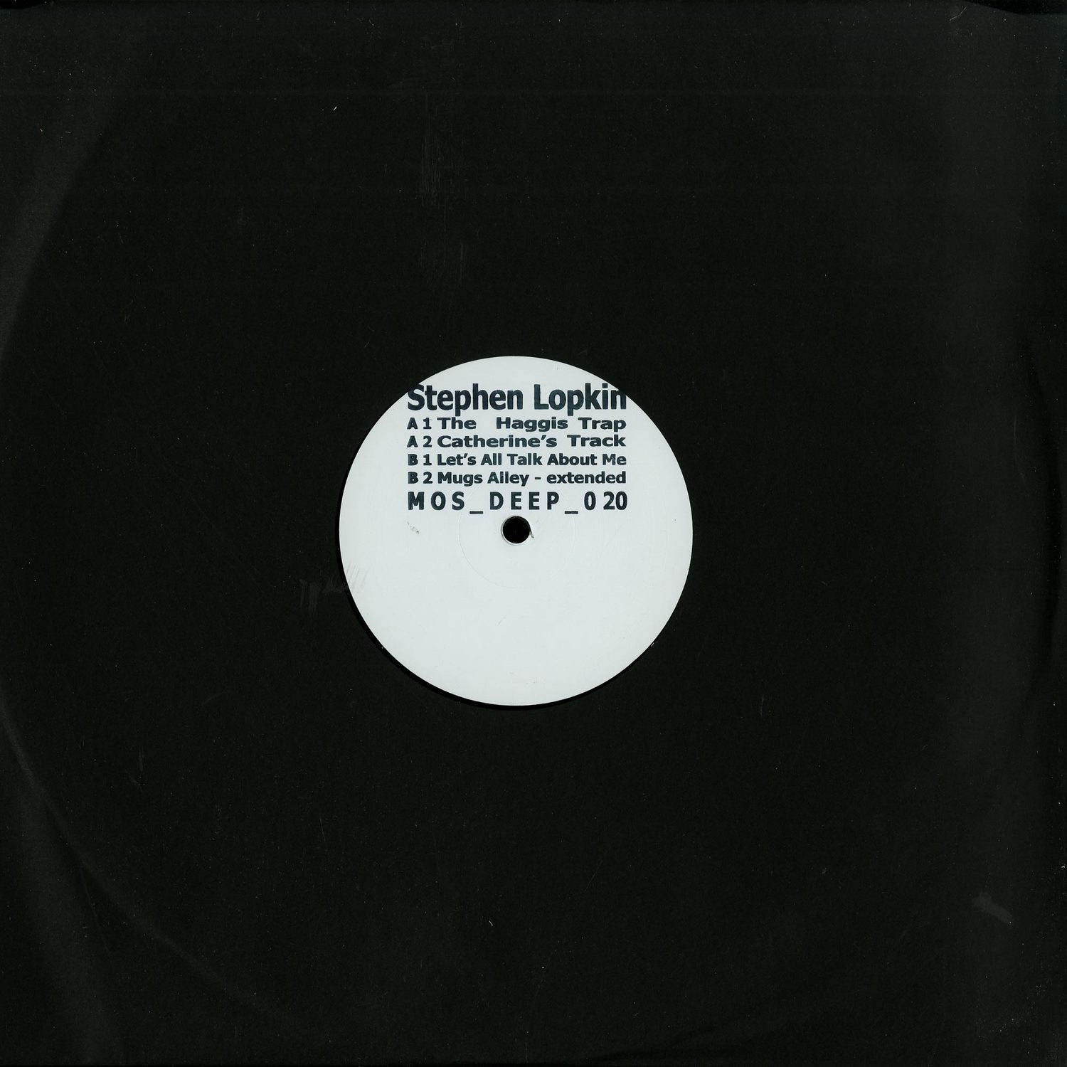 Second Hand vinyl record of Stephen Lopkin's "The Haggis Trap" with colorful album cover artwork visible.