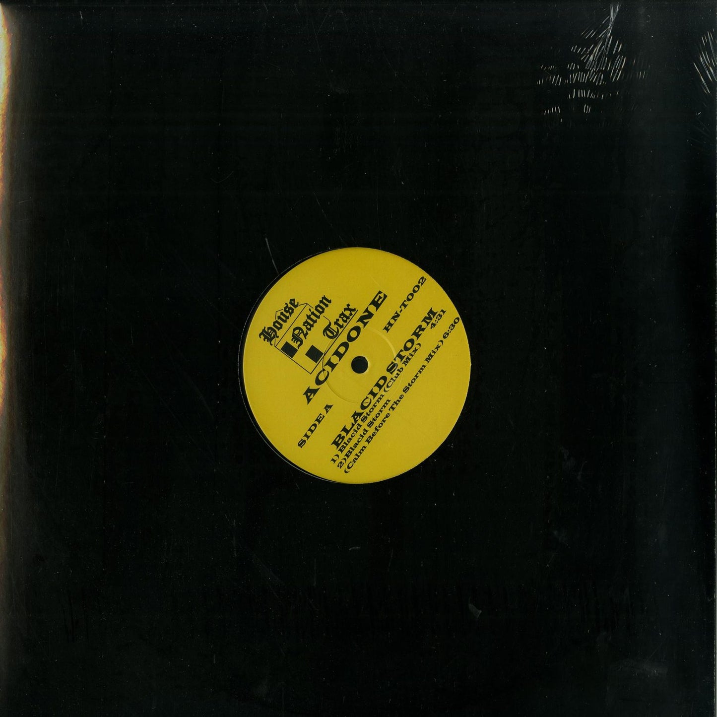 Second Hand Acidone Blacid Storm vinyl record with colorful abstract artwork on the front cover.