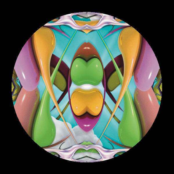 Yoyaku AMO Silverlining vinyl record titled "Walkin Down the Street" with colorful abstract cover art.