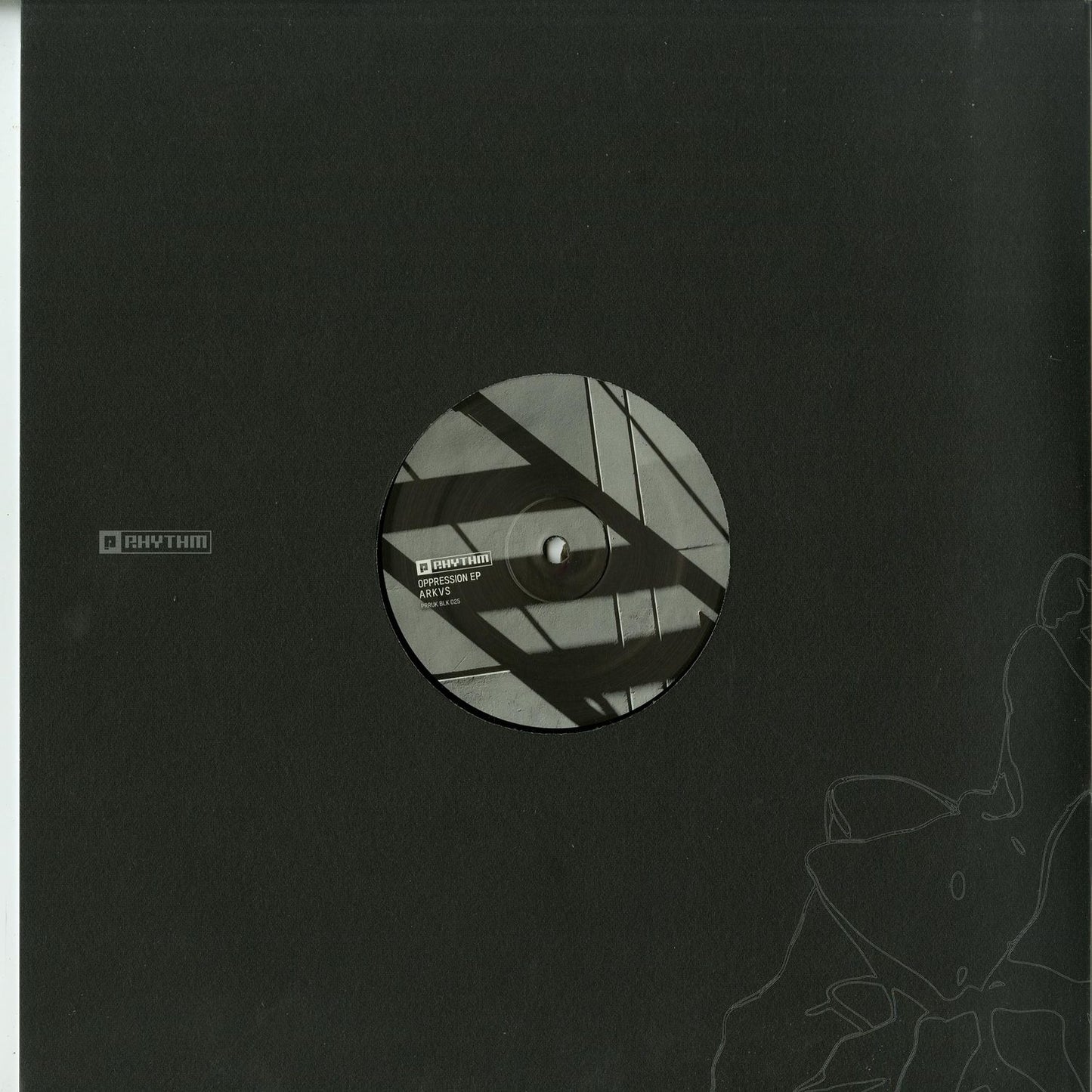 Second Hand ARKVS OPPRESSION EP vinyl record with black and white cover art featuring abstract design.