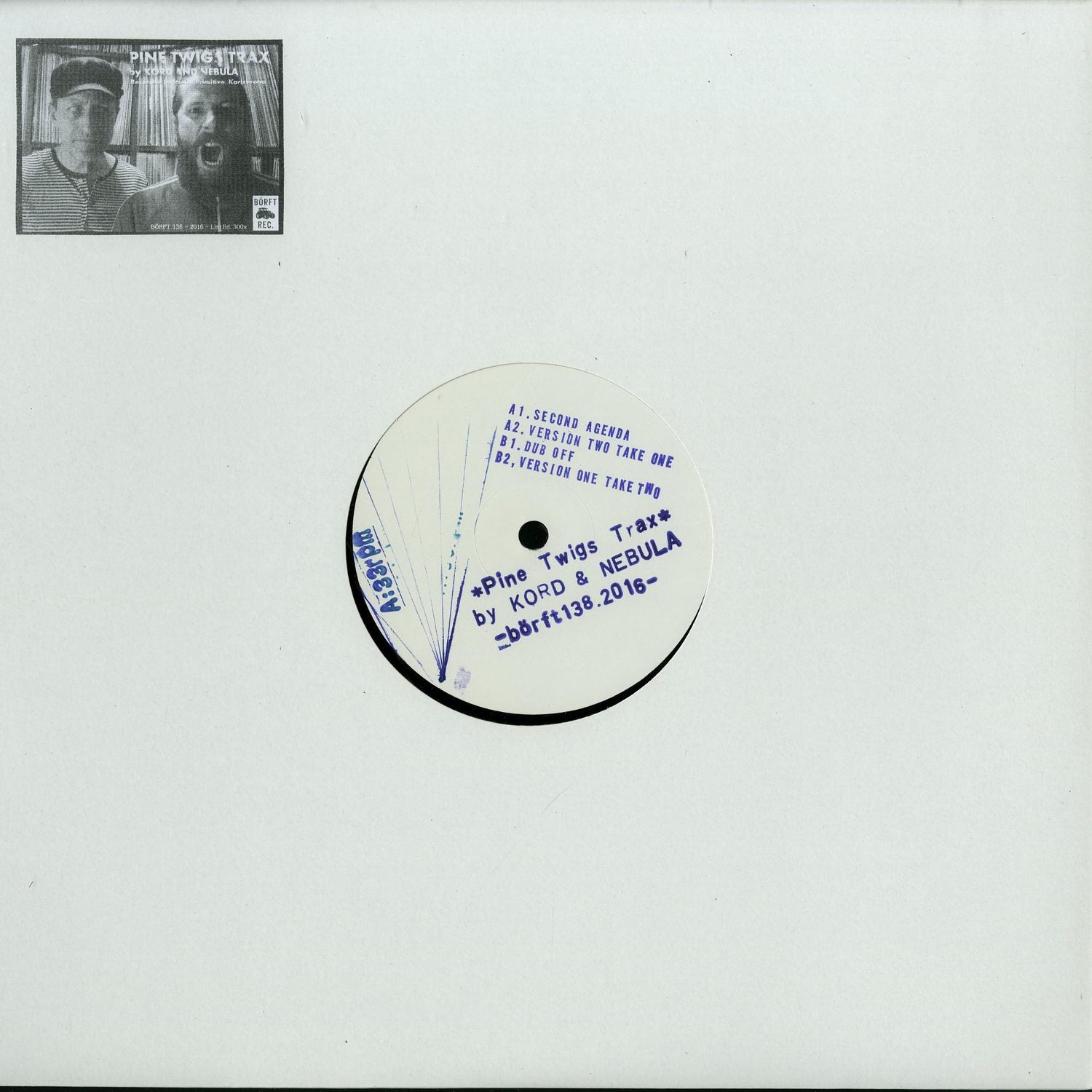 Second Hand KORD / NEBULA vinyl record titled Pine Twigs Trax with colorful album cover artwork.