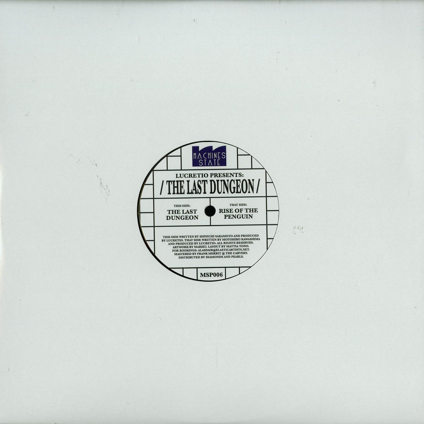 Second Hand LUCRETIO – THE LAST DUNGEON vinyl record with black sleeve and album cover art featuring fantasy dungeon scene.