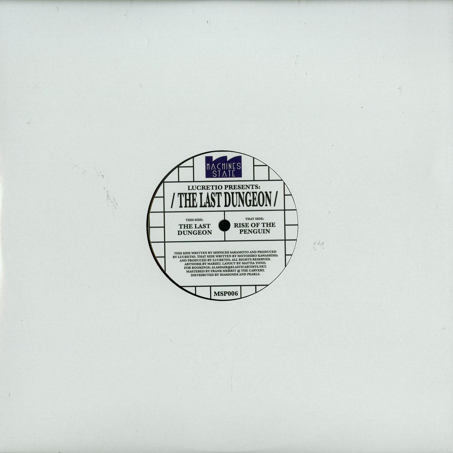 Second Hand LUCRETIO – THE LAST DUNGEON vinyl record with black sleeve and album cover art featuring fantasy dungeon scene.