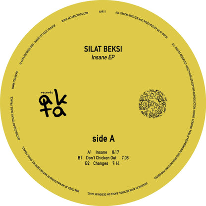 Yoyaku SILAT BEKSI – INSANE vinyl record with vibrant abstract cover art, displayed front view in the image.