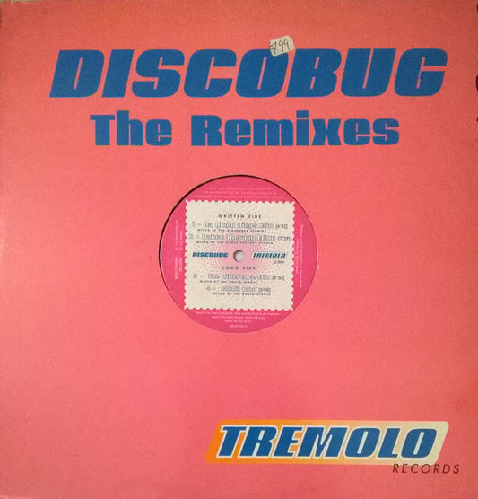 FREAKYMAN DiscoBug vinyl record cover featuring vibrant artwork and remix details in a second-hand condition.