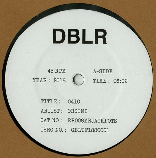 ORSINI, POSH111 – MR JACKPOTS - Chippy Chasers Record Store