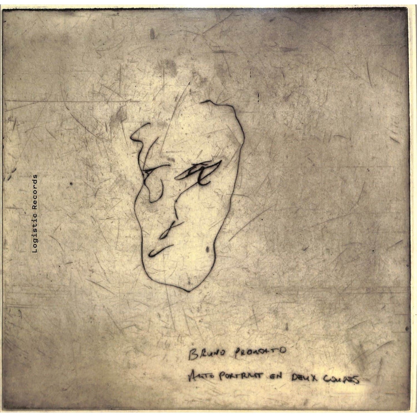 Syncrophone vinyl record of Bruno Pronsato's Autoportrait en Deux Coupes, showing the album cover artwork.