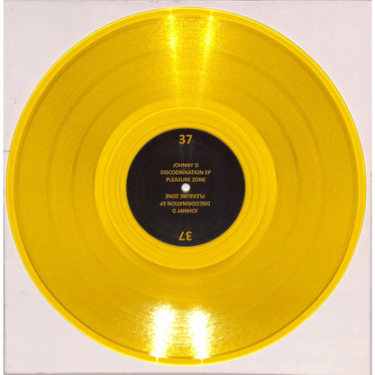 Johnny D Discordination EP vinyl record by DBH, showing the front cover with bold artwork and album title.
