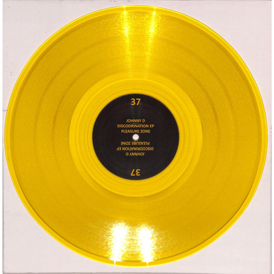 Johnny D Discordination EP vinyl record by DBH, showing the front cover with bold artwork and album title.