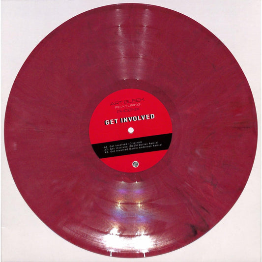 Decks vinyl record titled "Get Involved" by ART BLEEK, PHOENIX, DAVID DURIEZ, and JAMIE ANDERSON, showing the album cover art.
