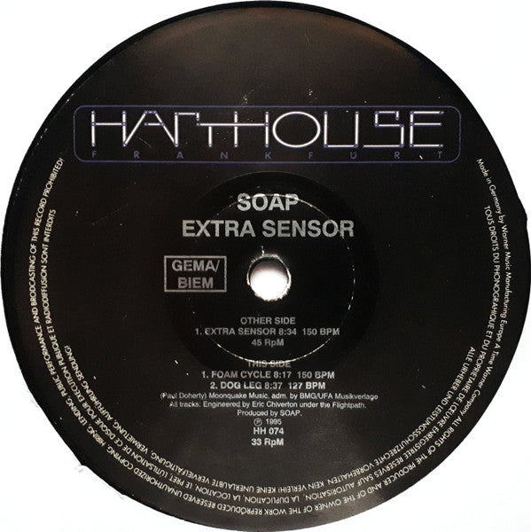 Second Hand SOAP – EXTRA SENSOR vinyl record with colorful album cover art, front view showing the record's design.
