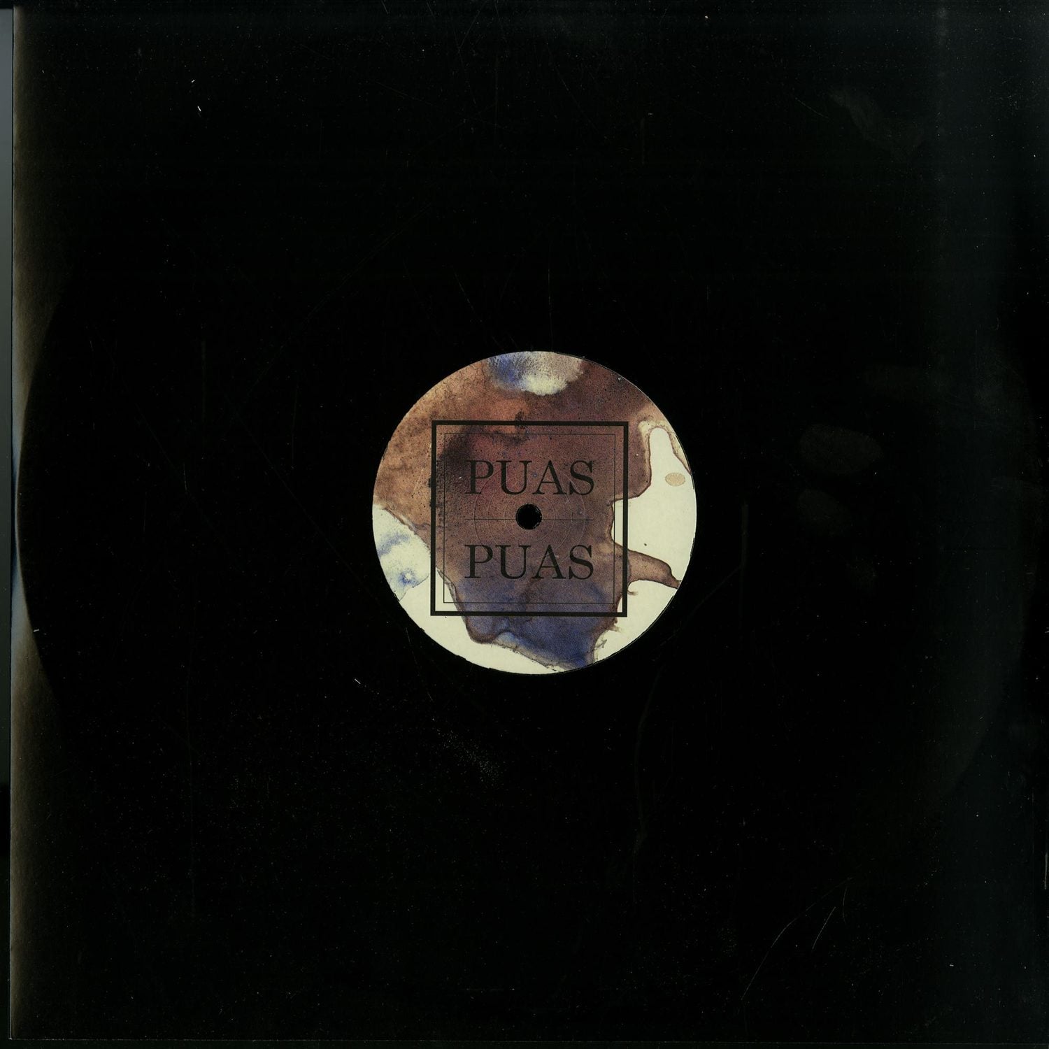 Decks DJ SOCH Simoncino RAW_MANO EP vinyl record with colorful abstract artwork on the front side.