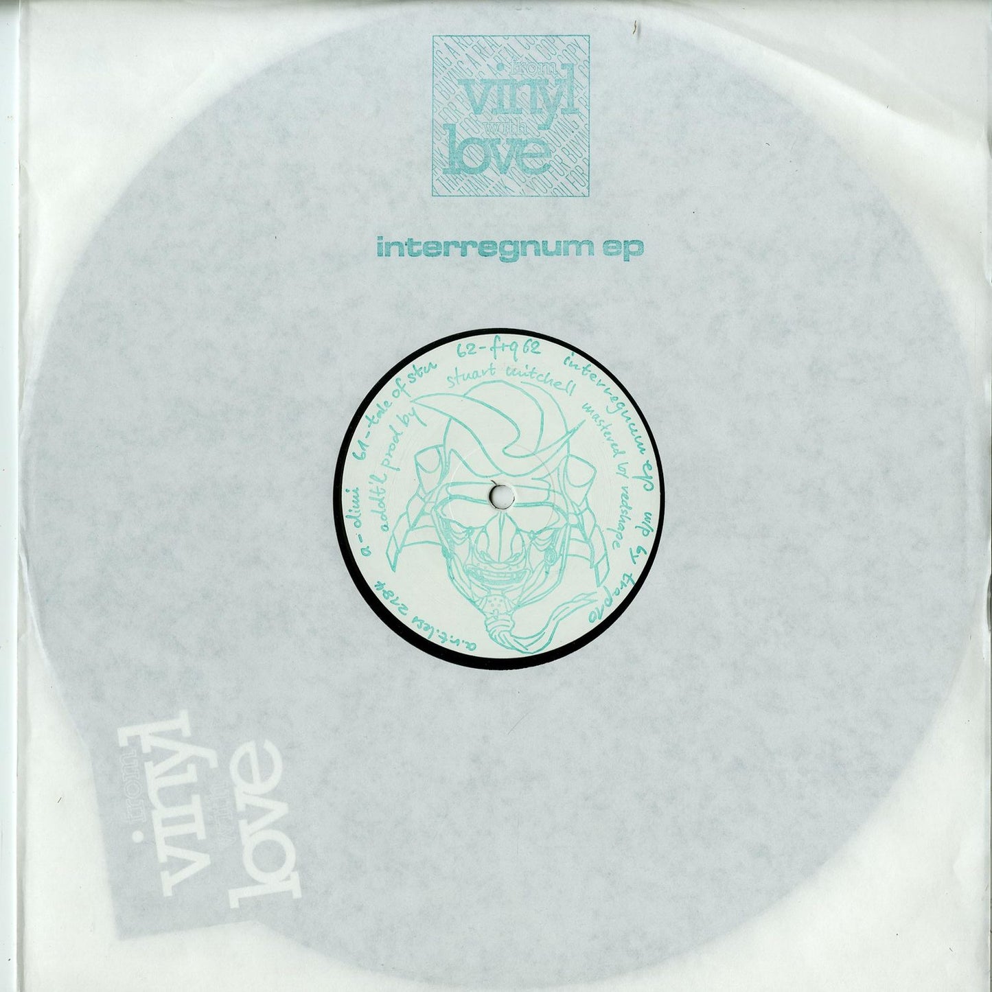 Second Hand TRAP10 Interregnum EP vinyl record with abstract cover art and black and white design.