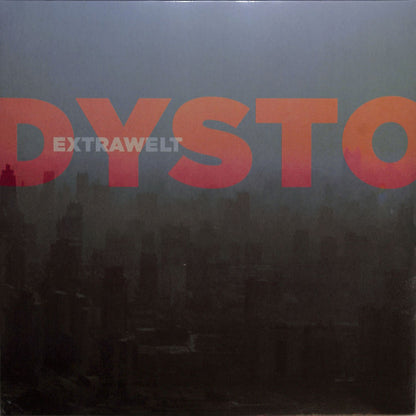 EXTRAWELT DYSTORTION vinyl record by Word and Sound, front cover featuring abstract, colorful art with bold typography.